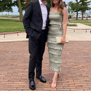 V Chapman Lily Dress in Sage Green